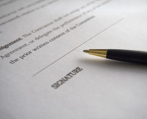 Signing a Contract